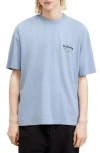 Allsaints Underground Oversize Organic Cotton Graphic T-shirt In Ashcott Blue