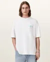 Allsaints Underground Oversized Crew Neck T-shirt In Neutral