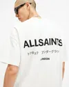 Allsaints Underground Oversized Crew Neck T-shirt In Ashen White