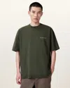 Allsaints Underground Oversized Crew Neck T-shirt In Kombu Green