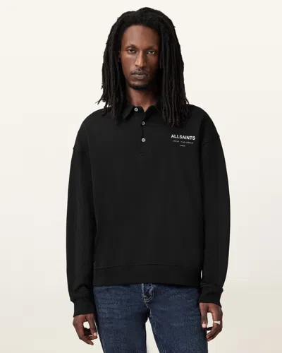 ALLSAINTS ALLSAINTS UNDERGROUND OVERSIZED FIT POLO NECK SWEATSHIRT,