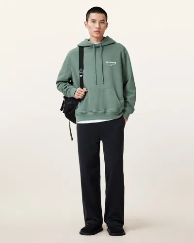 Allsaints Underground Regular Fit Hoodie In Green