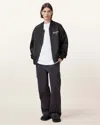 Allsaints Underground Relaxed Fit Bomber Jacket In Black
