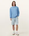 Allsaints Underground Relaxed Fit Crew Neck Sweatshirt In Bondi Blue