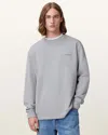Allsaints Underground Relaxed Fit Crew Neck Sweatshirt In Machine Grey