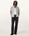 Allsaints Underground Relaxed Fit Logo Shirt In Whisper Grey