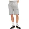 Allsaints Underground Relaxed Fit Organic Cotton Sweat Shorts In Grey Marl