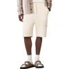 Allsaints Underground Relaxed Fit Organic Cotton Sweat Shorts In Sandy White