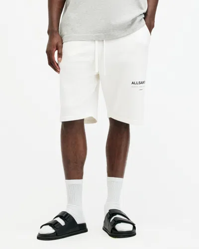 Allsaints Underground Relaxed Fit Sweat Shorts In Ashen White