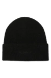 Allsaints Underground Rib Beanie In Black
