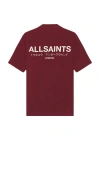Allsaints Underground Short Sleeve Shirt In Mars Red