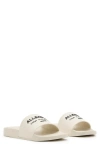 Allsaints Underground Logo Slip On Slides In White