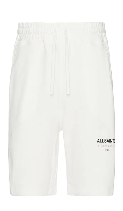Allsaints Underground Sweat Short In White