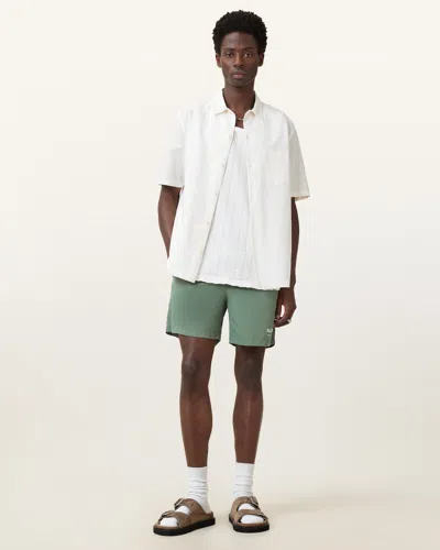 Allsaints Underground Swim Shorts In Island Green