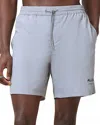 Allsaints Mens Underground Logo-print Recycled-polyamide Swim Shorts Machine Grey In Machine Grey