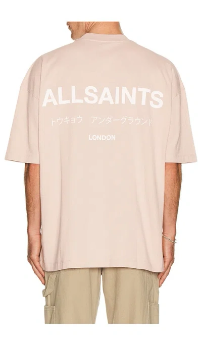 Allsaints Underground Tee In Pink