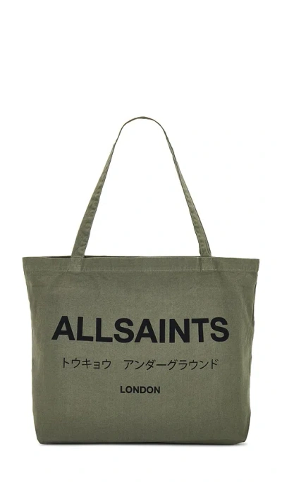 Allsaints Underground Tote In Nori Green