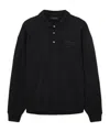 Allsaints Underground Zip-up Collar Sweatshirt In Black