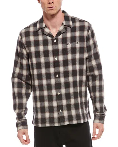 Allsaints Undrgrnd Relaxed Fit Shirt In Brown