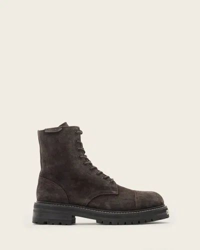 Allsaints Hank Lug Sole Boot In Gray