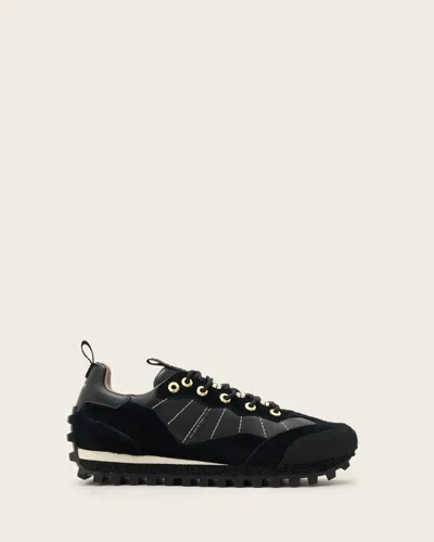 Allsaints Nevis Cleated Sneaker In Black