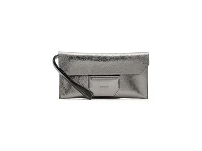 Allsaints Ursa Pouch Handbags Gunmetal Grey: One Size In Gray