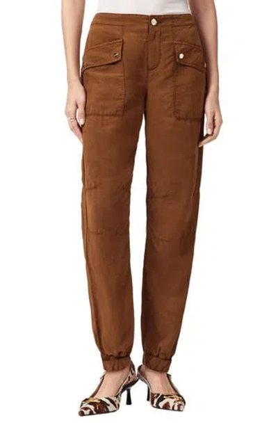 Allsaints Val Twill Cargo Pants In Cognac Brown