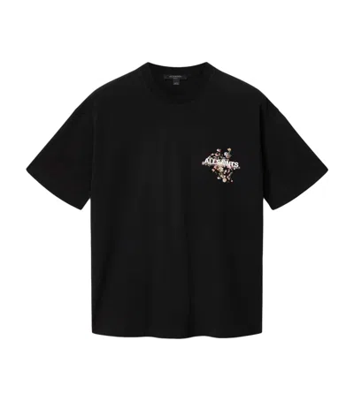 Allsaints Valen Etta Oversized T-shirt In Black