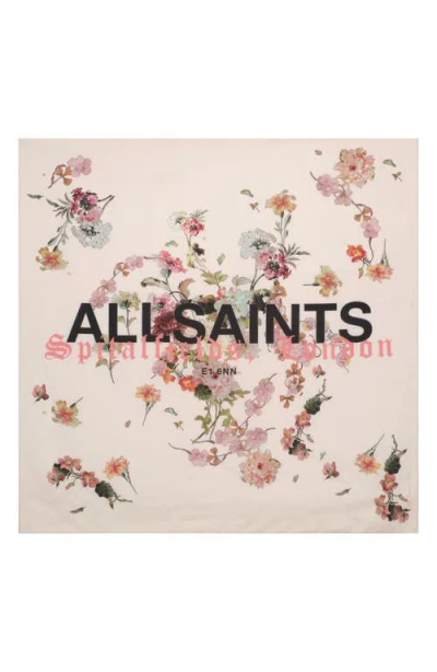 Allsaints Valen Etta Square Silk Twill Scarf In Multi