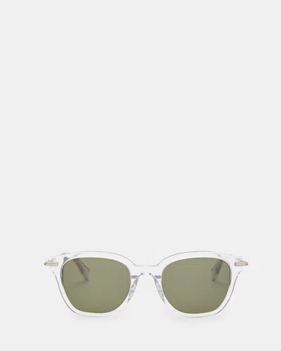 Allsaints Valensi Panto Shape Sunglasses In Grey/silver