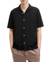 Allsaints Forge Relaxed Fit Lightweight Shirt In Jet Black