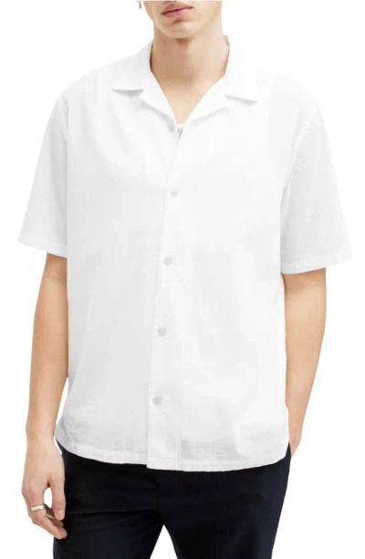 Allsaints Valley Camp Shirt In White