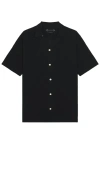Allsaints Forge Relaxed Fit Lightweight Shirt In 乌黑