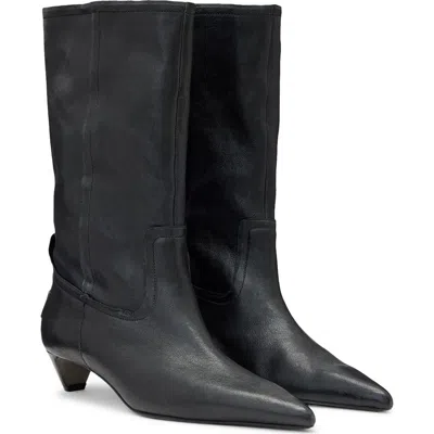 Allsaints Veda Leather Boot In Black