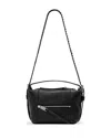 Allsaints Vega Embossed Leather Grab Bag In Black