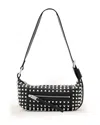 Allsaints Vega Embossed Leather Mini Shoulder Bag In Black