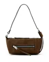 Allsaints Vega Mini Suede Shoulder Bag In Brown