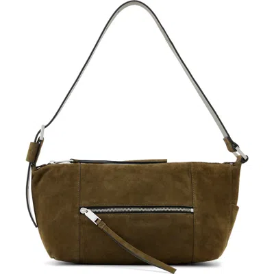 Allsaints Vega Suede Shoulder Bag In Green