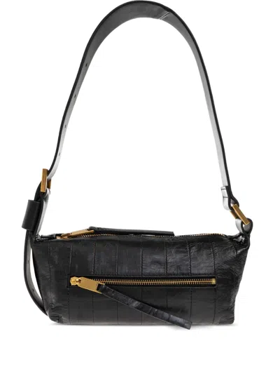 Allsaints Vega Zipped Shoulder Bag In Black