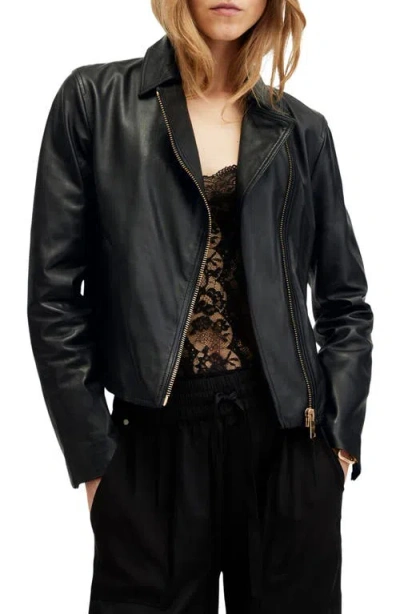 Allsaints Dalby Desserto Biker Jacket In Black