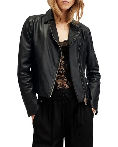Allsaints Dalby Desserto Biker Jacket In Black