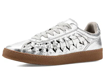 Allsaints Velma Woven Sneaker In Silver