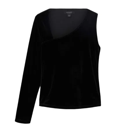 Allsaints Velvet Ari Top In Black