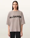 Allsaints Vena Amelie Oversized T-shirt, In Brown