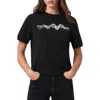 Allsaints Womens Black Lisa Vena Graphic-print Short-sleeve Cotton T-shirt In Black