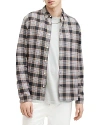 Allsaints Ventana Check Relaxed Fit Button-up Shirt In Marine Blue