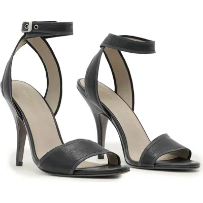 Allsaints Vera Leather Ankle Strap Sandal In Black