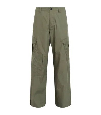 Allsaints Verge Wide Leg Relaxed Fit Cargo Pants In Valley Green