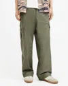 Allsaints Verge Wide Leg Relaxed Fit Cargo Pants In Valley Green