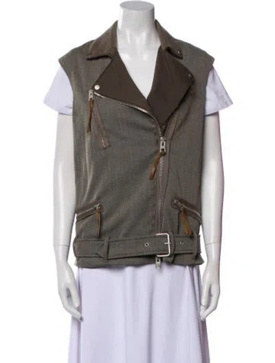 Pre-owned Allsaints Vest In Green